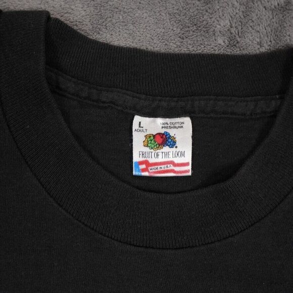 VTG Cam Neely Shirt Mens Large Black Face Off Bruins Signature Fruit Loom Flag - Picture 4 of 14